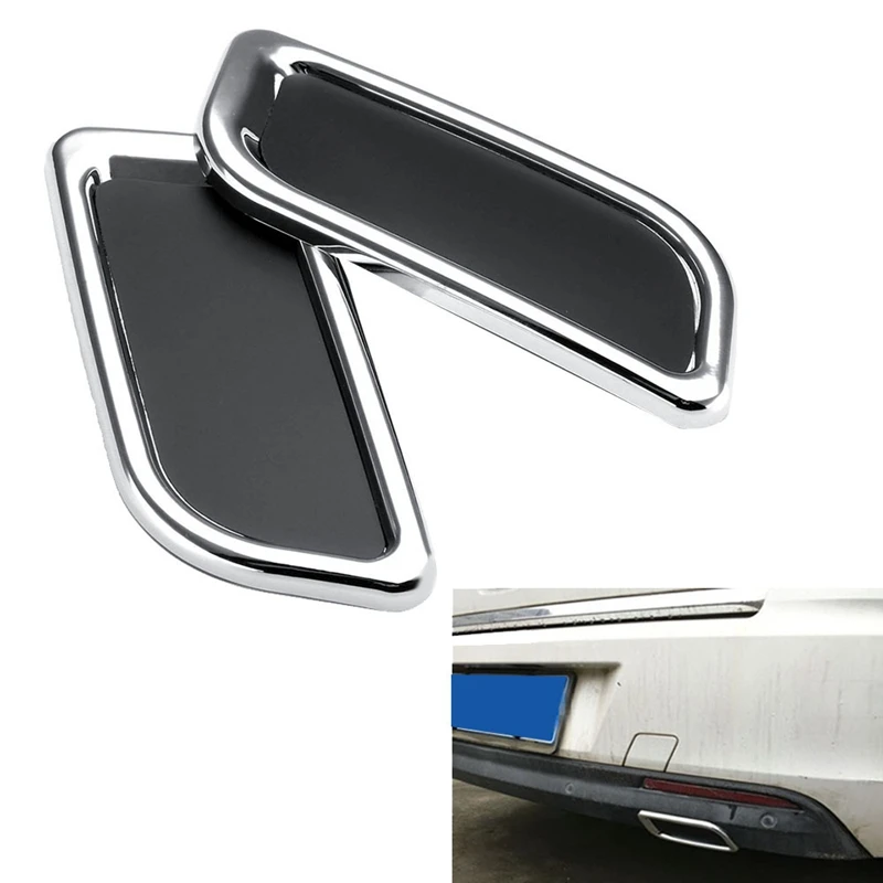 

2Pcs Car Rear Bumper Exhaust Pipe Tail Throat Sticker Decoration for Citroen C4 C5 Elysee