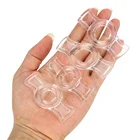 4 шт. кольцо для пениса, искусственное кольцо для пениса, увеличивающее прозрачный силиконовый высокой эластичности, кольцо для пениса, секс-игрушки для мужчин
