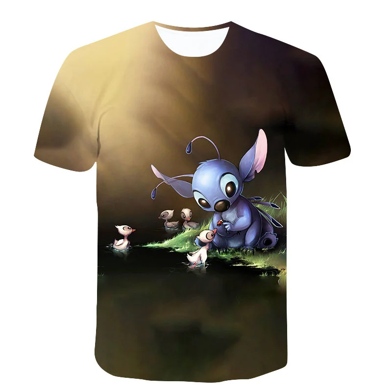 

Summer 3D Print Kid T-shirts Cartoon Stitch Graphic Boys Girls Top Casual Funny Round Neck Tee Cute Toddler Children's Clothing