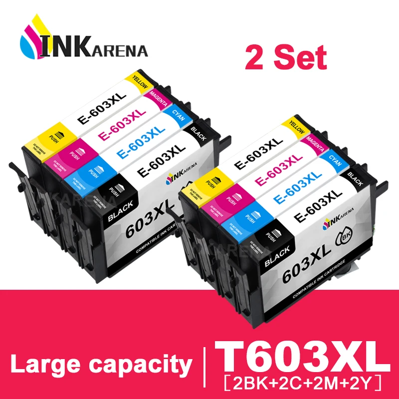 

T603XL 603 XL Ink Cartridge Compatible for Epson XP-2100 XP-2105 XP-3100 XP-3105 XP-4100 XP-4105 WF-2810 WF-2830 WF-2850 printer