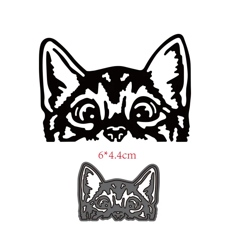 

metal cutting dies cut die mold peeking cat decoration Scrapbook paper craft knife mould blade punch stencils dies