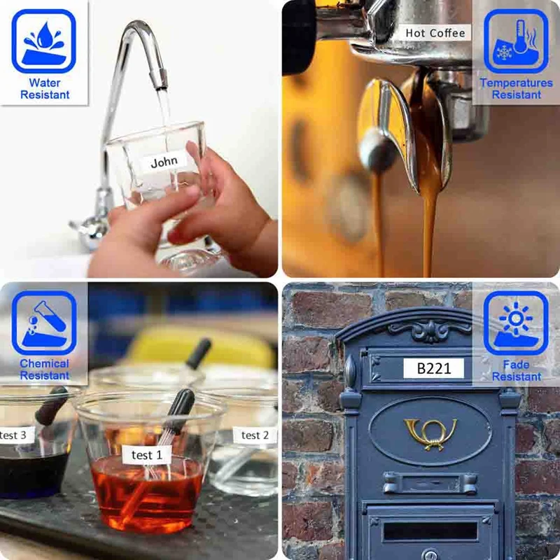 4 шт. 24 мм ламинированные черные на белом Совместимость для TZ TZe Ленты с Brother P пресс