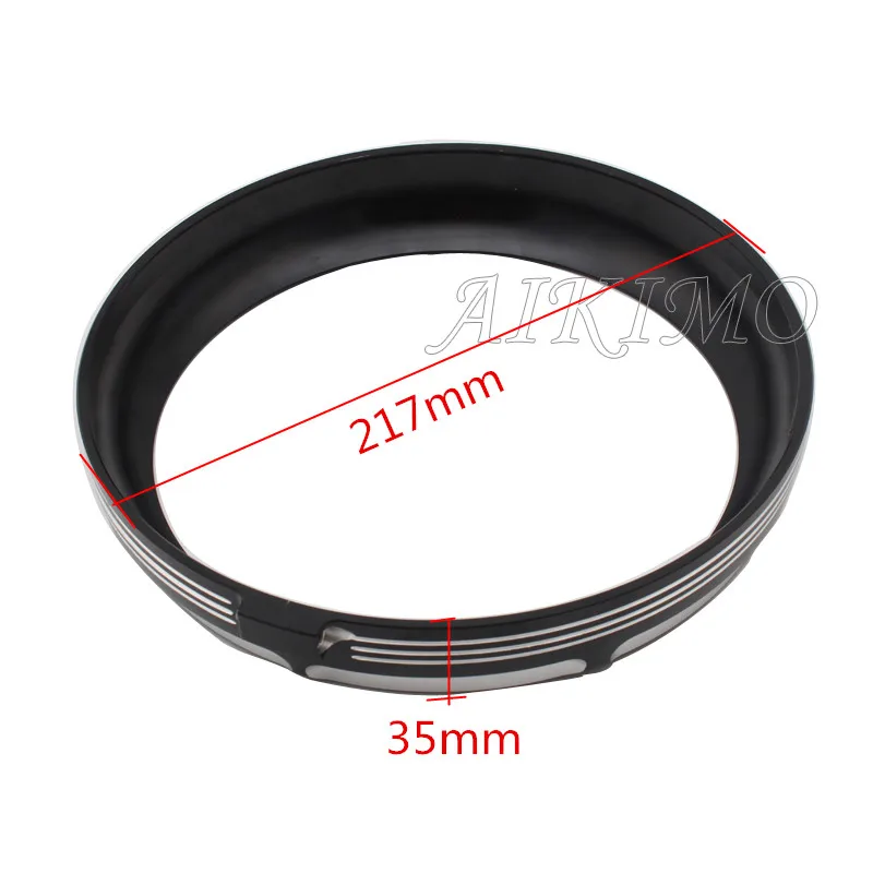 

1pcs Black 7" Billet Aluminum Burst Motorcycle Headlamp Trim Ring Cover Protector For Harley Touring Street Glide 1996-2019