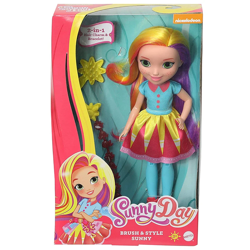 

Nickelodeon Sunny Day Brush & Style Sunny Blair Rox Cute Dolls for Hairstyling Role-play Fun for Children Christmas Gift