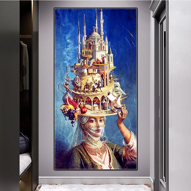 Арабский Женский замок абстрактная фотография на холсте буддизм