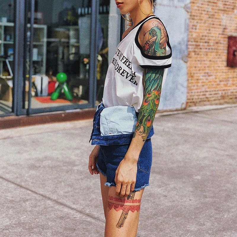 

GALCAUR Patchwork Denim Women's Jumpsuit Skew Collar Off Shoulder Sleeveless Tassel High Waist Jumpsuits Female 2020 Summer New