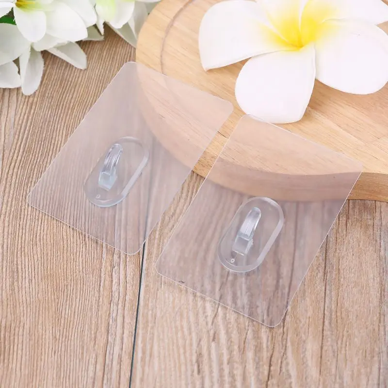 

2pcs Self Adhesive Stick Sticky On Door Wall Hanger Holder Hook For Hanging Storage Rack Buckle Clip Dropshipping