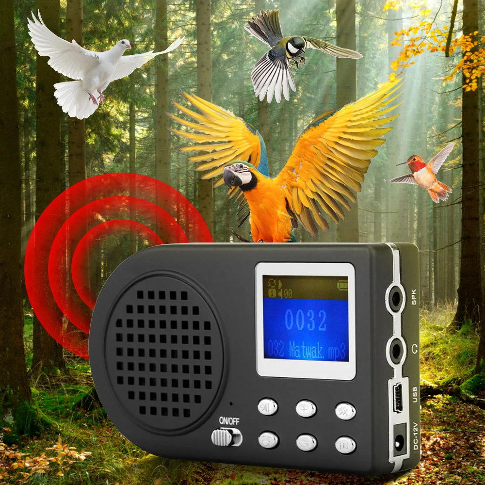 Охота Птица звонящий Molle MP3 плеер манок звук громкий динамик животное поющее устройство усилитель беспроводной/без дистанционного управления