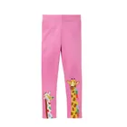 Детские новые модные милые брюки для девочек, леггинсы для маленьких девочек, хлопковые брюки с мультяшным принтом бабочки