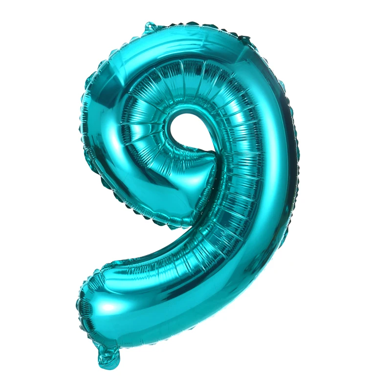 

32inch Peacock Blue Number Balloon 0 1 2 3 4 5 6 7 8 9 Digit Balloons Birthday Party Decoration Jungle Party Decor Adult