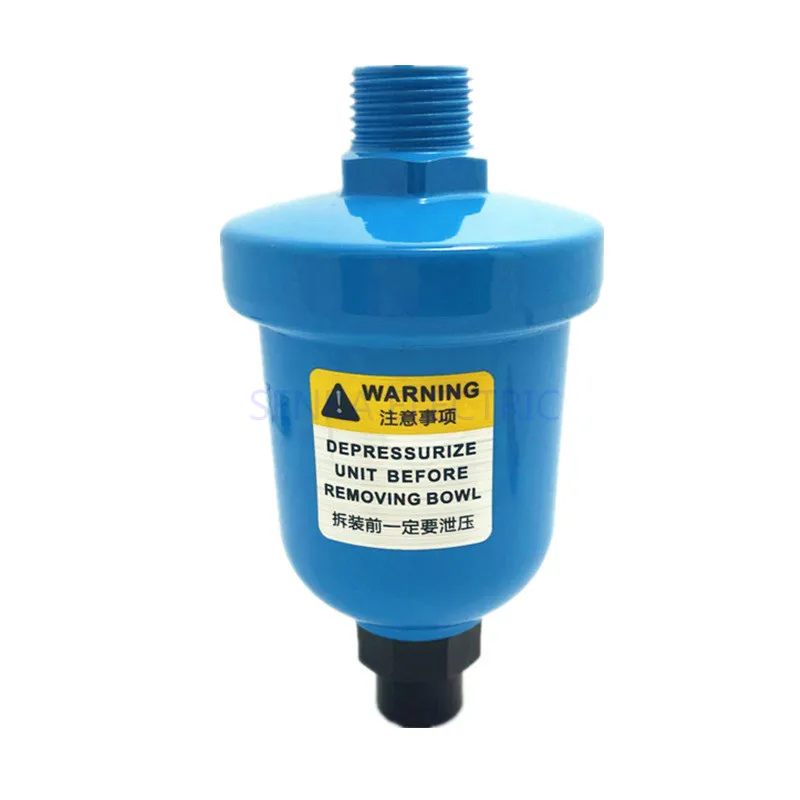 Valve Automatic Drainer Air Water Trap Aluminum Mini Cup Type Air Compressor Auto Drain