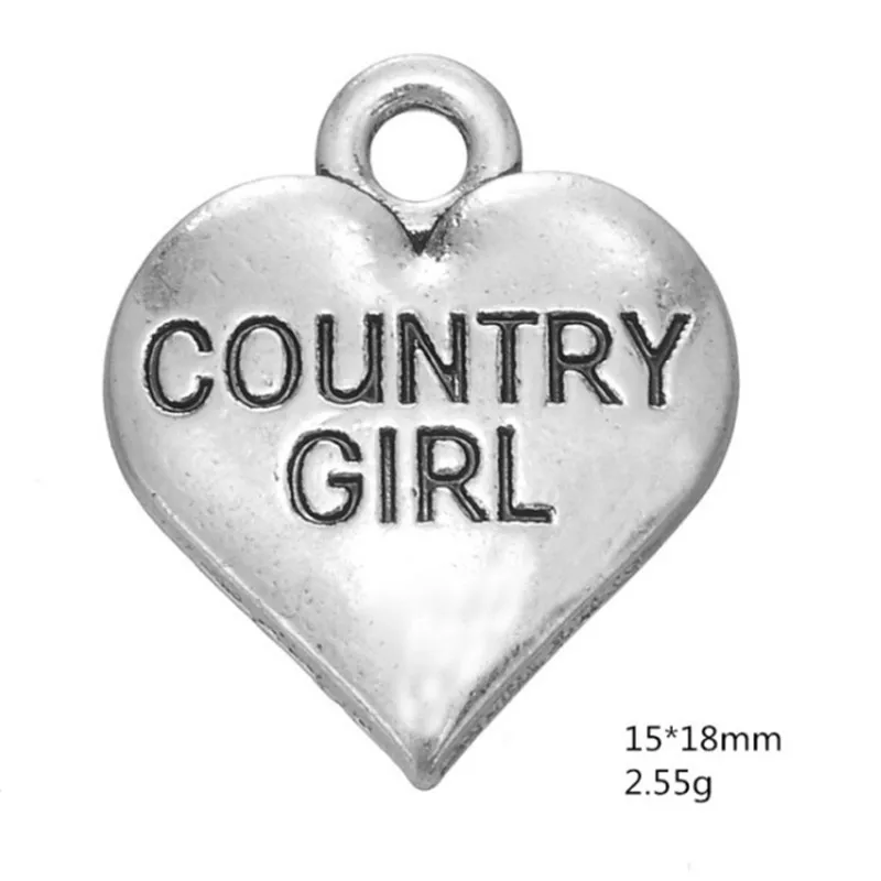 

Country Girl Charm Pendants Jewelry Making Finding DIY Bracelet Necklace Earring Accessories Handmade Tools 3pcs