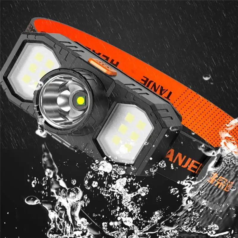 

XANES XPE+COB Bike Headlamp 3 Modes Adjustable USB Rechargeable LED Work Light Waterproof Cycling Bicycle Lantern Torch Spotlamp