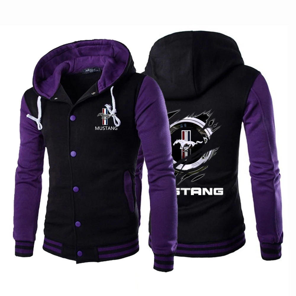 

2020 Autumn Mens Creative Design Mustang Designer Hoodie Hip Hop Jackets Unisex Baseball Uniform Coat Sport Cotton Sweatshirts