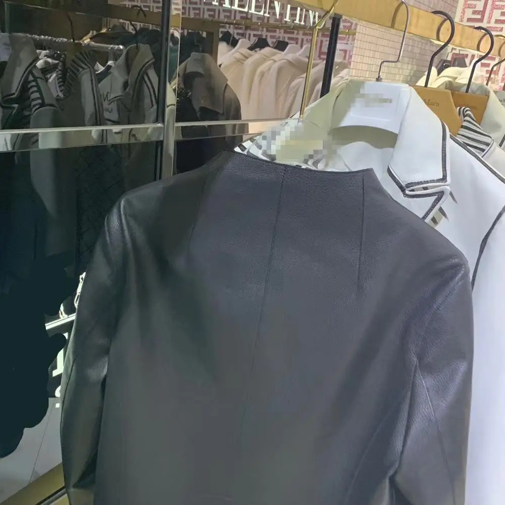 

Women Coats Natural Genuine Leather 2021 New Fashion Autunm Winter Lady 100% Sheepskin Jackets High Quality H809