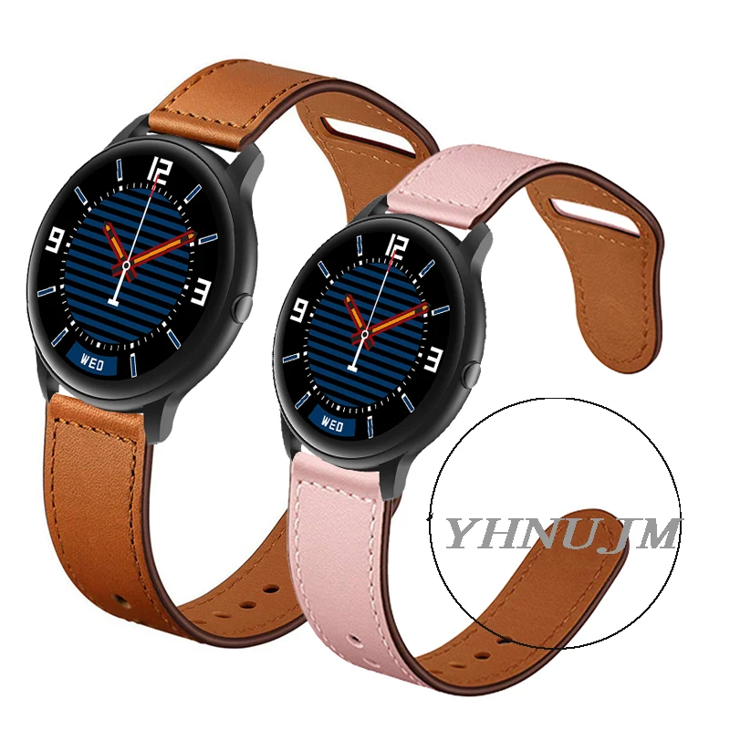 IMILAB smart watch strap kw66 leather strap For IMILAB kw66 smart watch watch strap kw66 smartwatch smart watch accessories new type of plain edge wrapped on shelf needle print leather strap for independent packaging of watch strap accessories