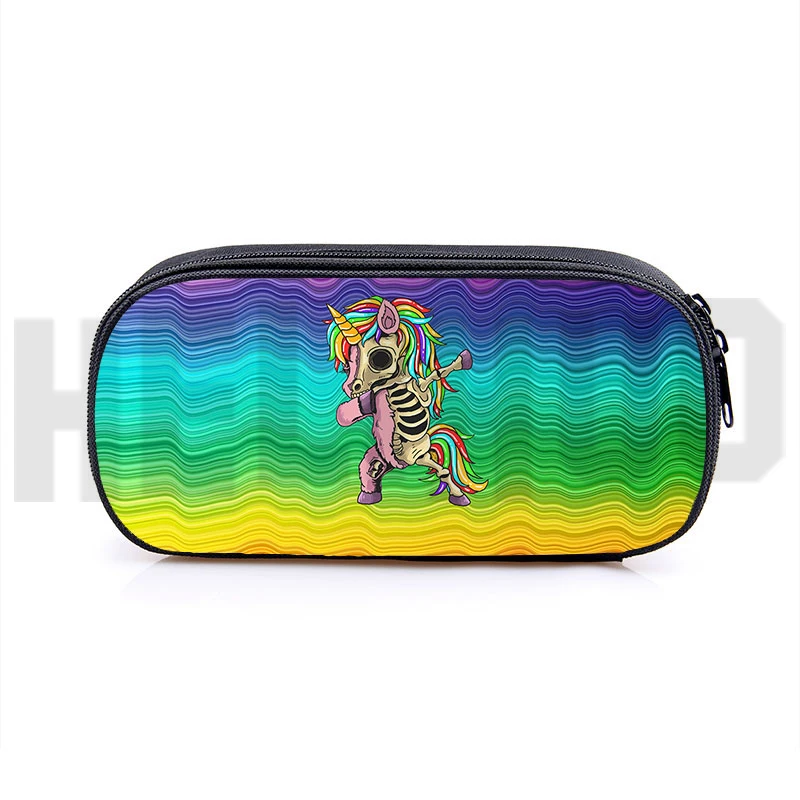 Чехол для карандашей с 3D-принтом единорога детские школьные ранцы мальчиков и