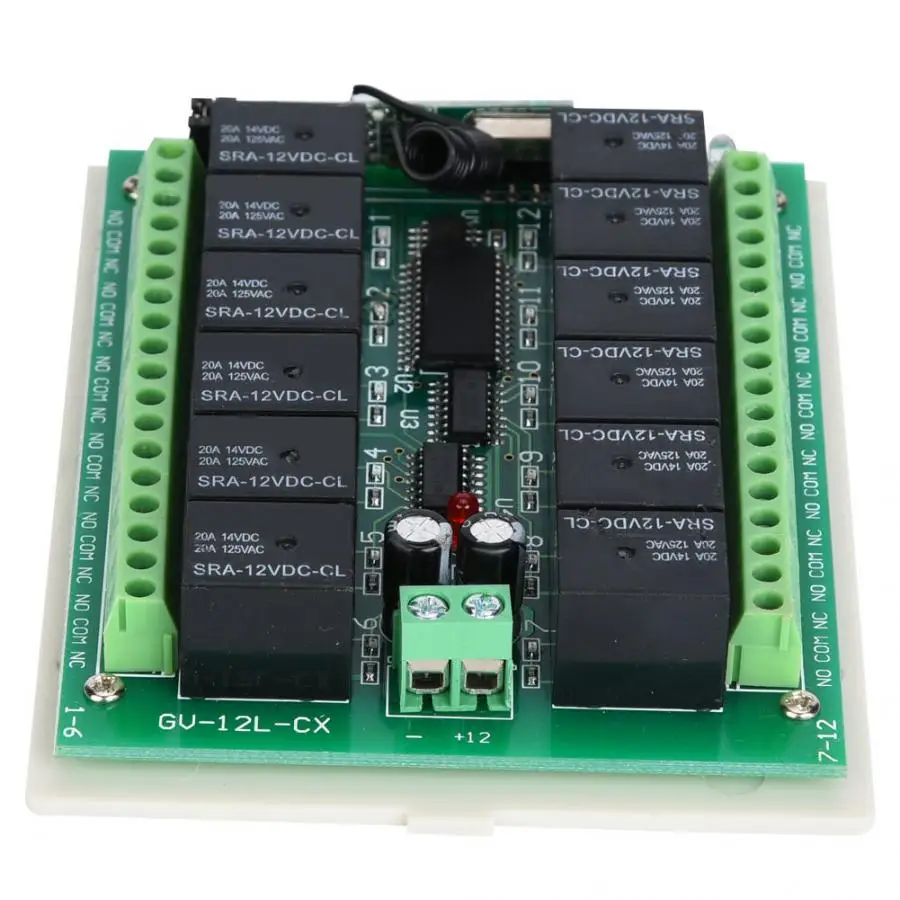 12 канальное реле дистанционного управления беспроводное с приемником печатной