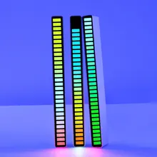 LED Rhythm Strip Light For Car Home Party Sound Control USB Recharge Night Light RGB Music Light Bar Atmosphere Colorful Lamp
