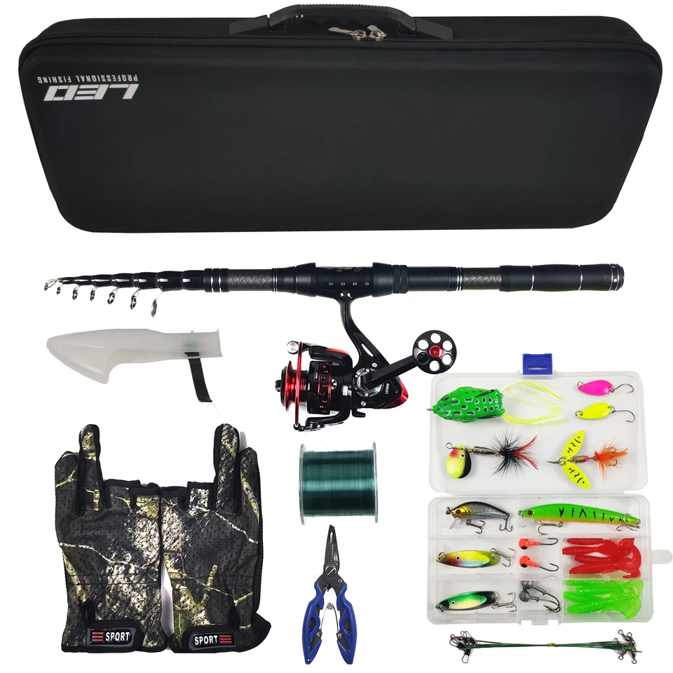 Новинка 2020 черная карбоновая спиннинговая удочка комбинированная