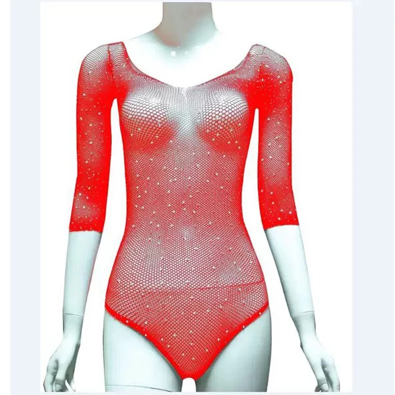 Боди женское с бисером открытыми плечами прозрачное длинным рукавом |