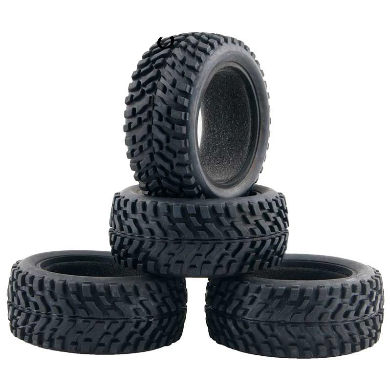 

4PCS 1:16 Wheel Tire D75mm Rubber Tires 75x31mm Tyre Skin with Sponge Liner for RC Cars Spare Parts