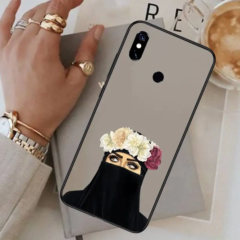 

Muslim Islamic Gril Eyes Arabic Hijab Girl Phone Case For Xiaomi Redmi 7 8 9t a3Pro 9se k20 mi8 max3 lite 9 note 9s 10 pro
