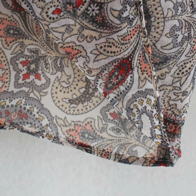 

2020 Summer Women Vintage Blouses and Tops Shirts Long Sleeve Print Bow Tie Female Thin Chiffon Street Top Clothes blusas camisa