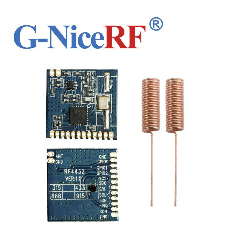 2PCS RF4432 100mW Ultra-low Consumption 470MHz Wireless Transceiver Module