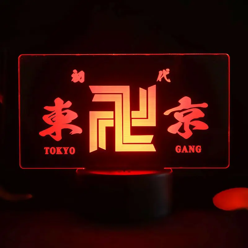 

Anime LED Light Tokyo Revengers for Kids Child Bedroom Decoration Birthday Gift Room Decor Desk Manga 3d Lamp Tokyo Revengers