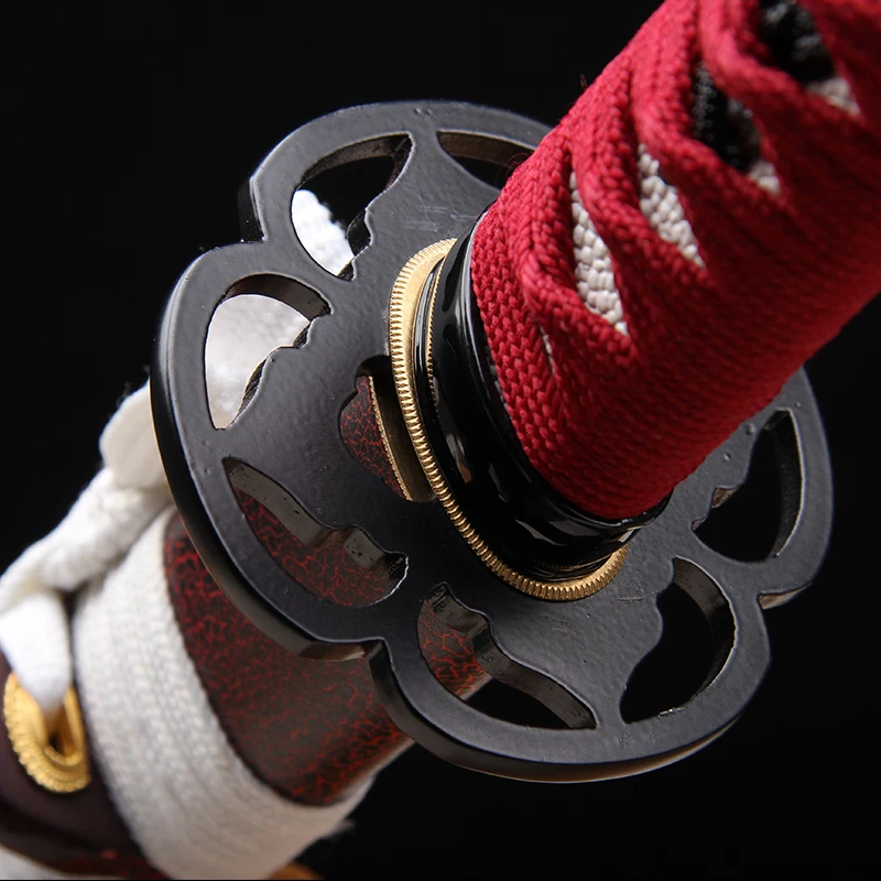 

Full tang Katanas japanese swords Handmade 1060 High Carbon Steel Razor Sharp Bright Art Lacquered Wood Scabbard