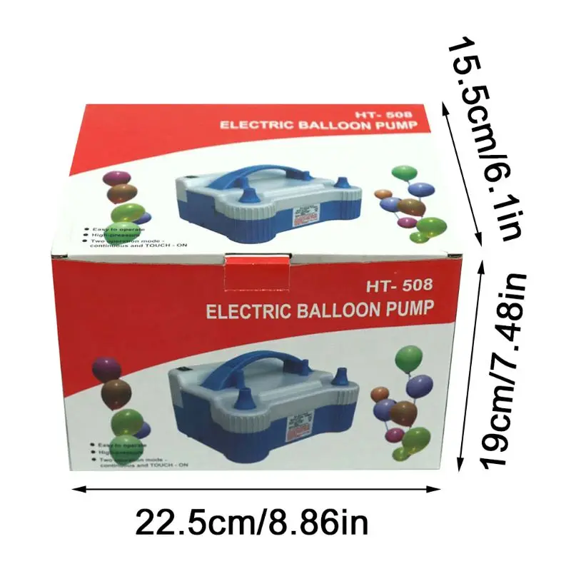 

EU Plug Electric Balloon Pump Portable Double Nozzles Balloon Inflator for Wedding Party Decoration Filling Balloons