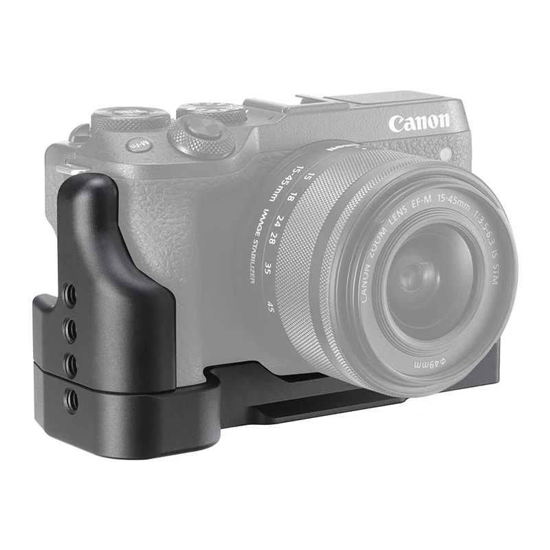 UURig R029 Quick Release L Plate Microphone Extension Bracket for Canon M6 Mark Ⅱ DSLR Camera Cold Shoe Mount LED Light Mic |