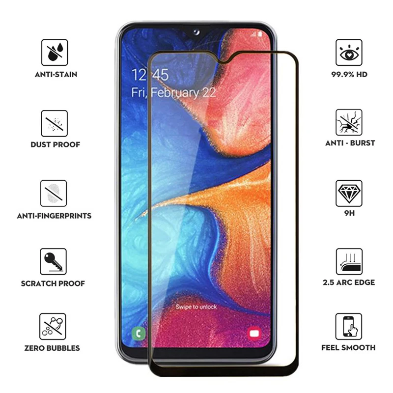 

a20s armored tempered glass on for Samsung Galaxy A20e A20 A 20 s e 20s 20e 20a sumsung gaxaly protective Screen Protector Glass