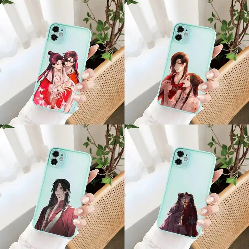 

tian guan ci fu Phone Cases Matte For iPhone 12 11 Pro XS Max XR X 8 7 Plus Camera Protection Bumper cover
