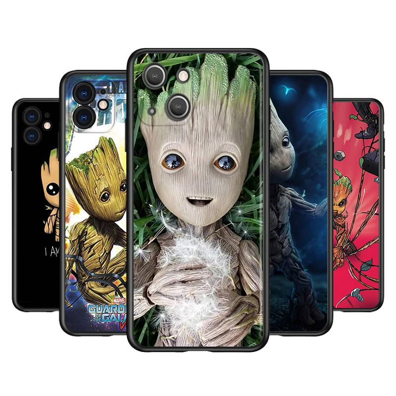 

Baby Groot Cutest Silicone Cover For Apple IPhone 13 12 Mini 11 Pro XS MAX XR X 8 7 6S 6 Plus 5S SE Phone Case