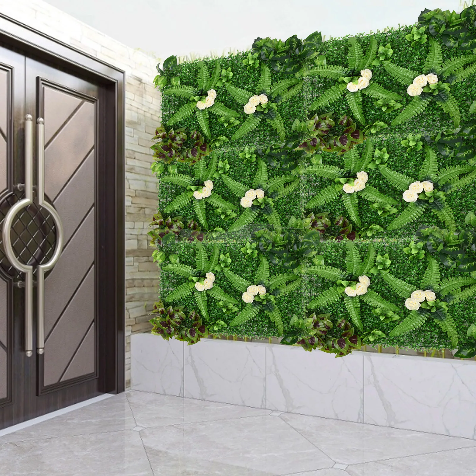 

40x60cm Artificial Plant Wall Grass Panel Lawn Moss Mat Green Wall Decoration DIY Background Wall Simulation Grass Leaf Panel