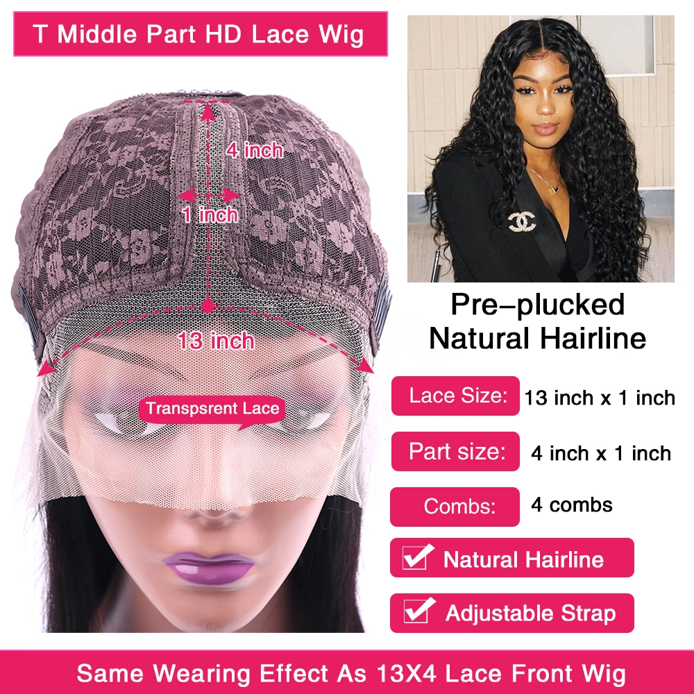 Deep Curly Lace Front Human Hair Wigs For Women Brazilian Water Wave Frontal Wig Pre Plucked With Baby | Шиньоны и парики