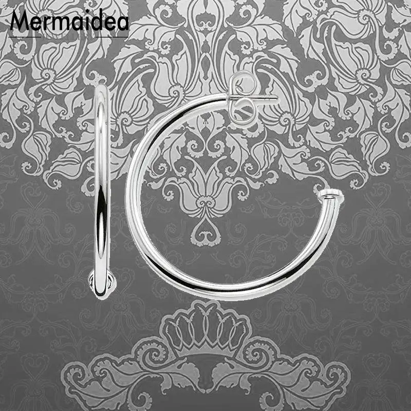 Creole серьги-кольца для бусин маленькие трендовые бусины несущая мода ювелирные