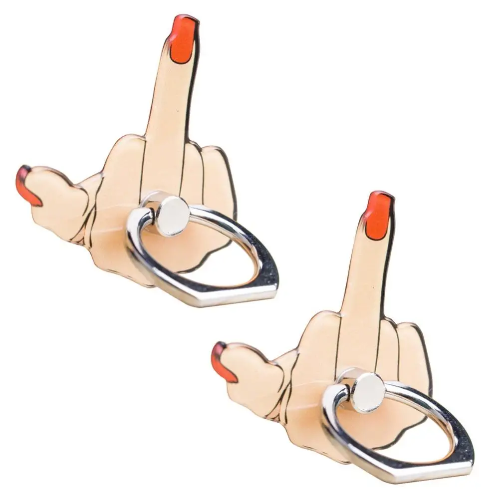 Забавное кольцо на средний палец вверх вращающийся держатель-подставка для