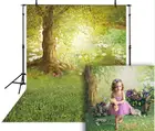 Фон для фотосъемки HUAYI с изображением природного весеннего сказочного леса, пасхальные праздничные фотообои для новорожденных, Детская фотобудка W4886
