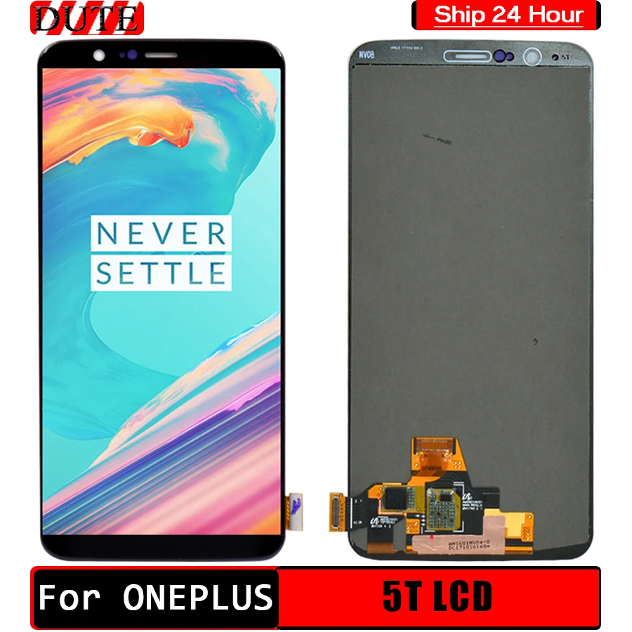 

100% New Tested For Oneplus 5T LCD Display Touch Screen 6.01" Digitizer Assembly With Frame Replacement For Oneplus 5t Display
