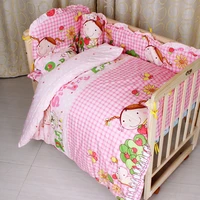 baby bed bumpers infant pure cotton detachable bedding set newborn cartoon printed warm crib fence protector for toddler kids