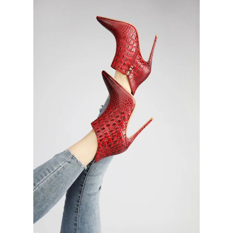 Olomm/женские зимние ботильоны ручной работы пикантные ботинки на высоком тонком