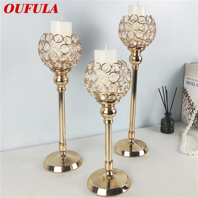

OUFULA лампа настольная в форме свечи с украшением в виде кристаллов холодной Современный ретро украшения роскошный светильник для дома