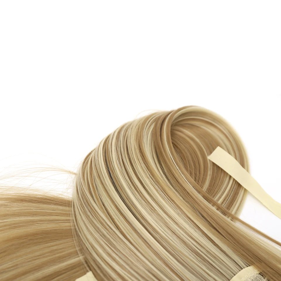 

WEILAI Silky Straight Synthetic Clip in Drawstring Ponytail Hairpieces for Women Hair Extension High Temperature Fiber