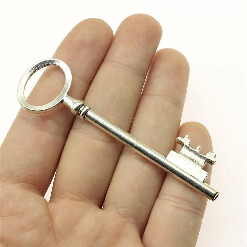 WYSIWYG 2 шт 79 мм вида цветов античные бронзовые декоративные брелки для ключей