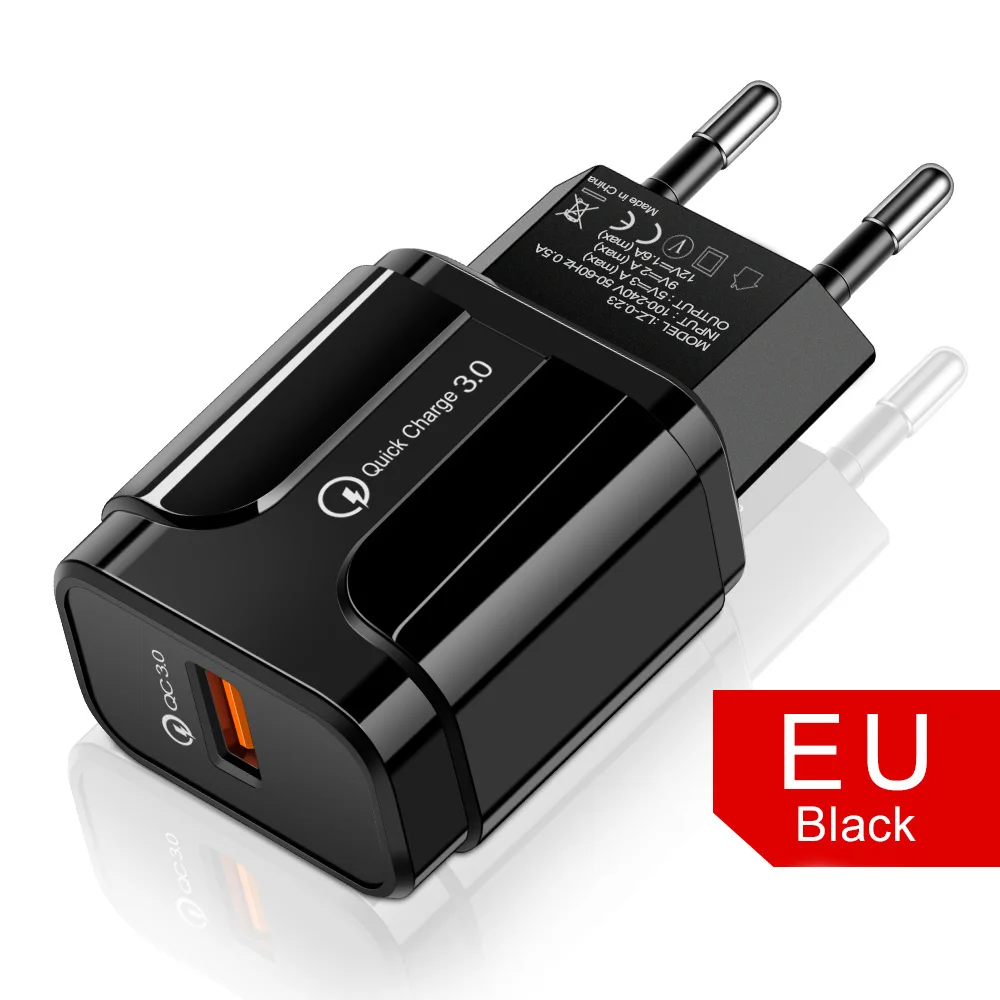 Олаф, зарядное устройство для мобильного телефона, быстрая зарядка QC 3,0 4,0 18 Вт, быстрое зарядное устройство, штепсельная вилка европейского и американского стандарта, настенное USB зарядное устройство для iPhone, samsung, Xiaomi