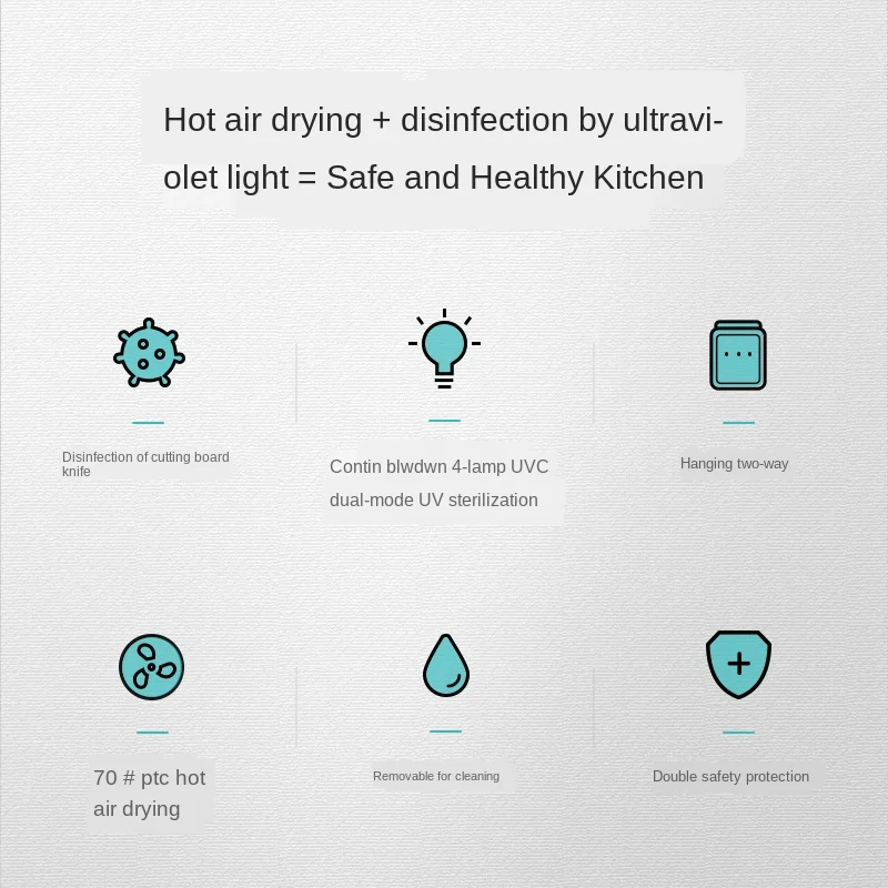 

Wall Mounted Intelligent Chef Cleavers Sterilizers Ultraviolet Cutting Board Dryer Knife Chopsticks Chopping Board Sterilizer