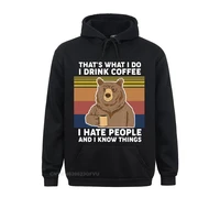 fashion summer bear thats what i do drink coffee hate people know things vintage mens top women fast shipping